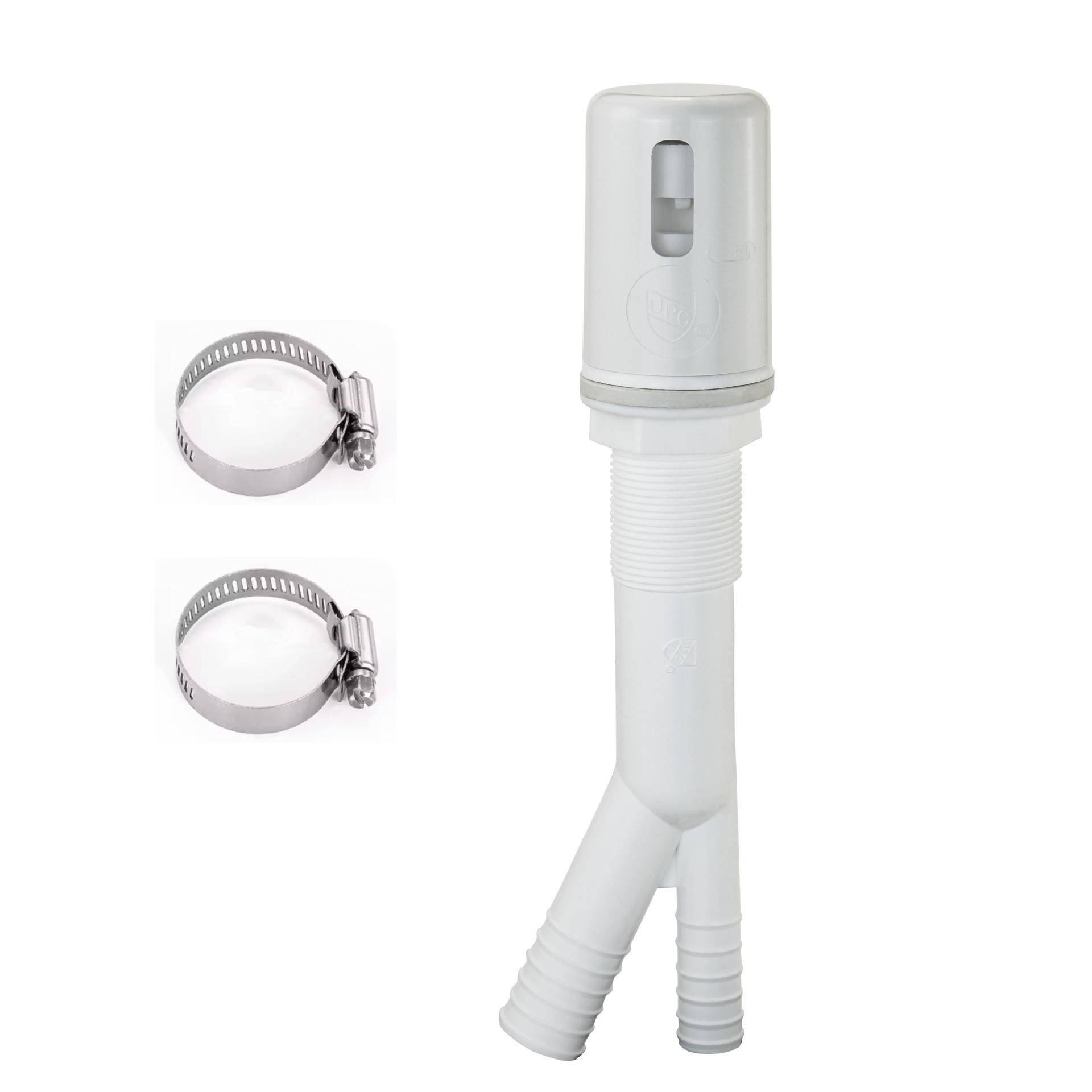 

White ABS Double Outlet Dishwasher Air Gap