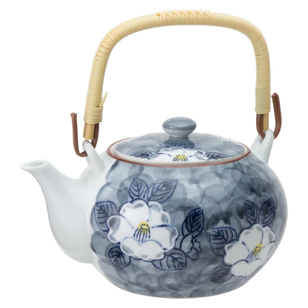 Ranchant Earthenware Teapot Ichinen Sasanqua Arita Made In Japan (with Handle), Multicolor, 16.2x12.5x10cm, Design, Ware,