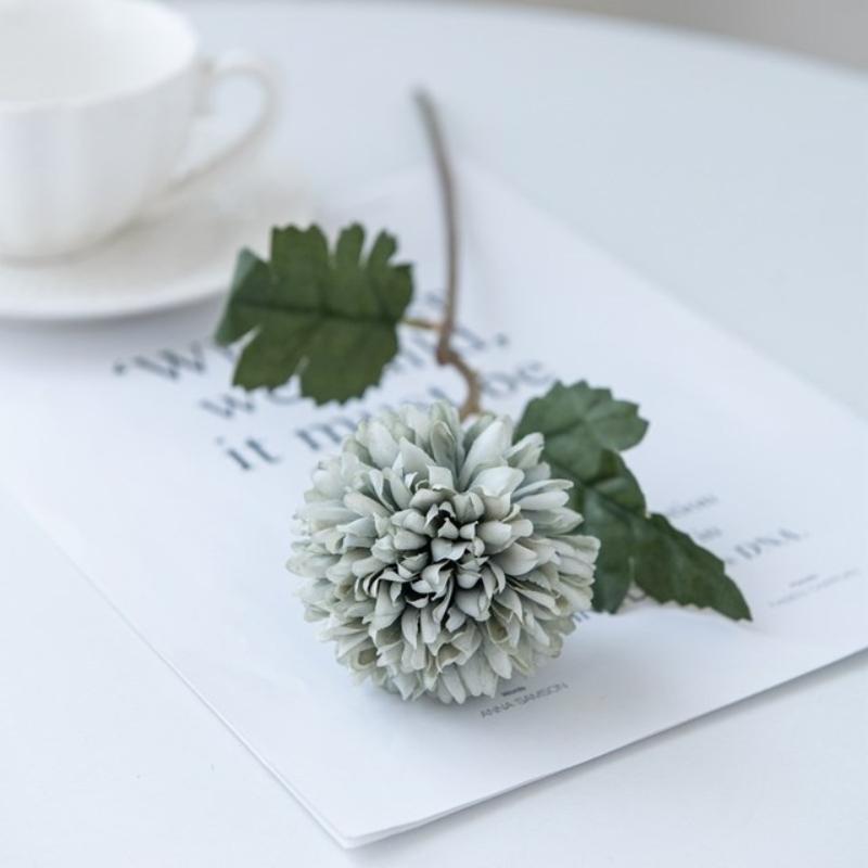 Artificial Flowers Silk Ball Chrysanthemum Wedding Bridal Bouquet Table Windowsill Festival Room Decor Diy Gift Po Props