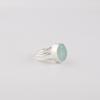 Aqua Chalcedon Edelstein 925er Sterling Silber Designer Verlobungsring Für Deine Liebe RR-73-19