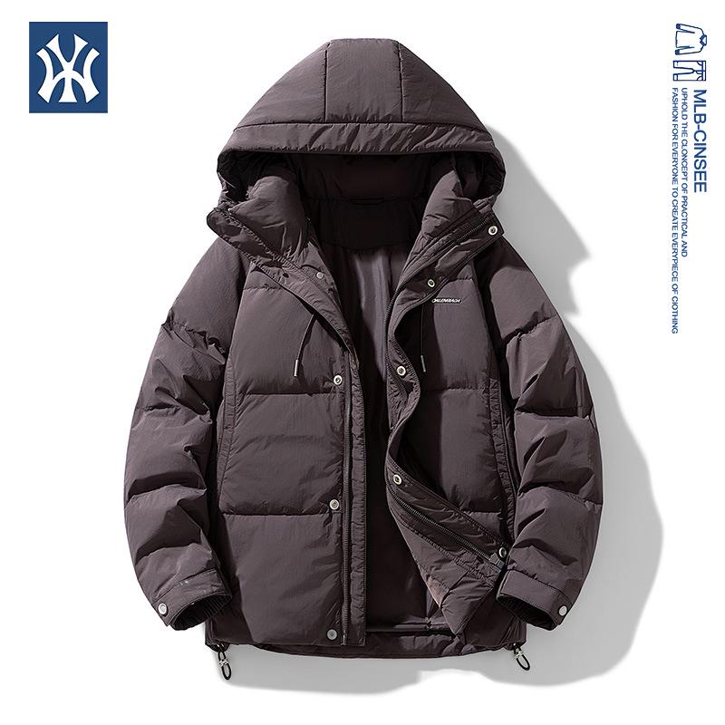 

2025 Winter MLB&NY Collab European-American Men s Down Jacket: Simple Workwear Style 4XL