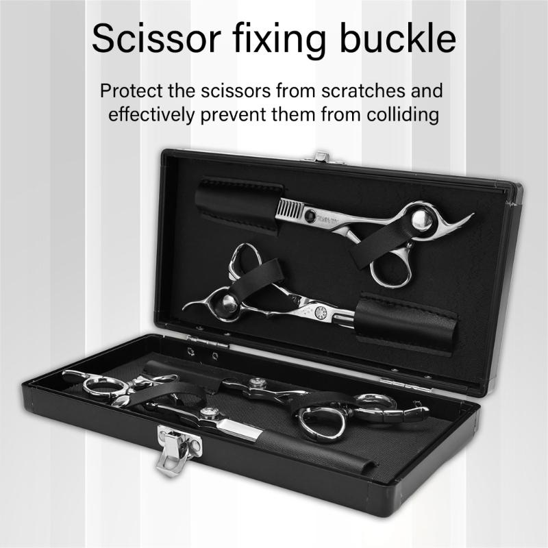Hair Scissors Storage Box PU Leather Scissors Cases Hair Salon Supplies Practical Hairdressing Scissors Storage Box