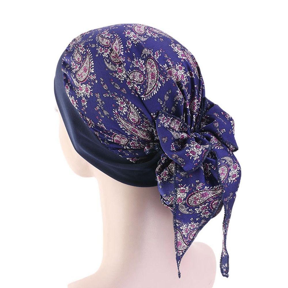 Satin Silk Sleep Cap Nightcap Hijab Wrap Hat Turban Cap Silky Bonnet Elastic Hair Band Head Scarf