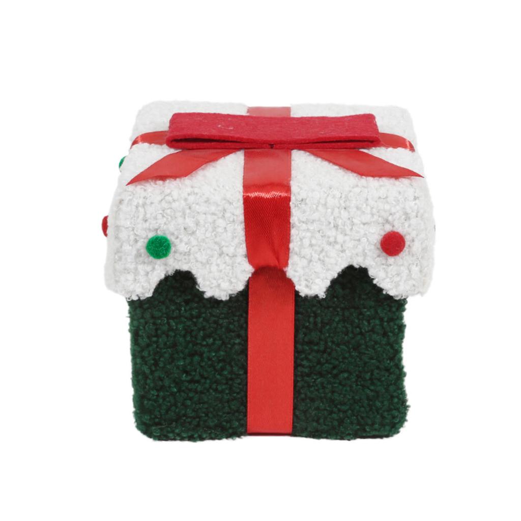 Household Xmas Children's Bombonera Christmas Eve Lint Christmas Gift Box Present Ribbon Xmas  Eve Gift Box