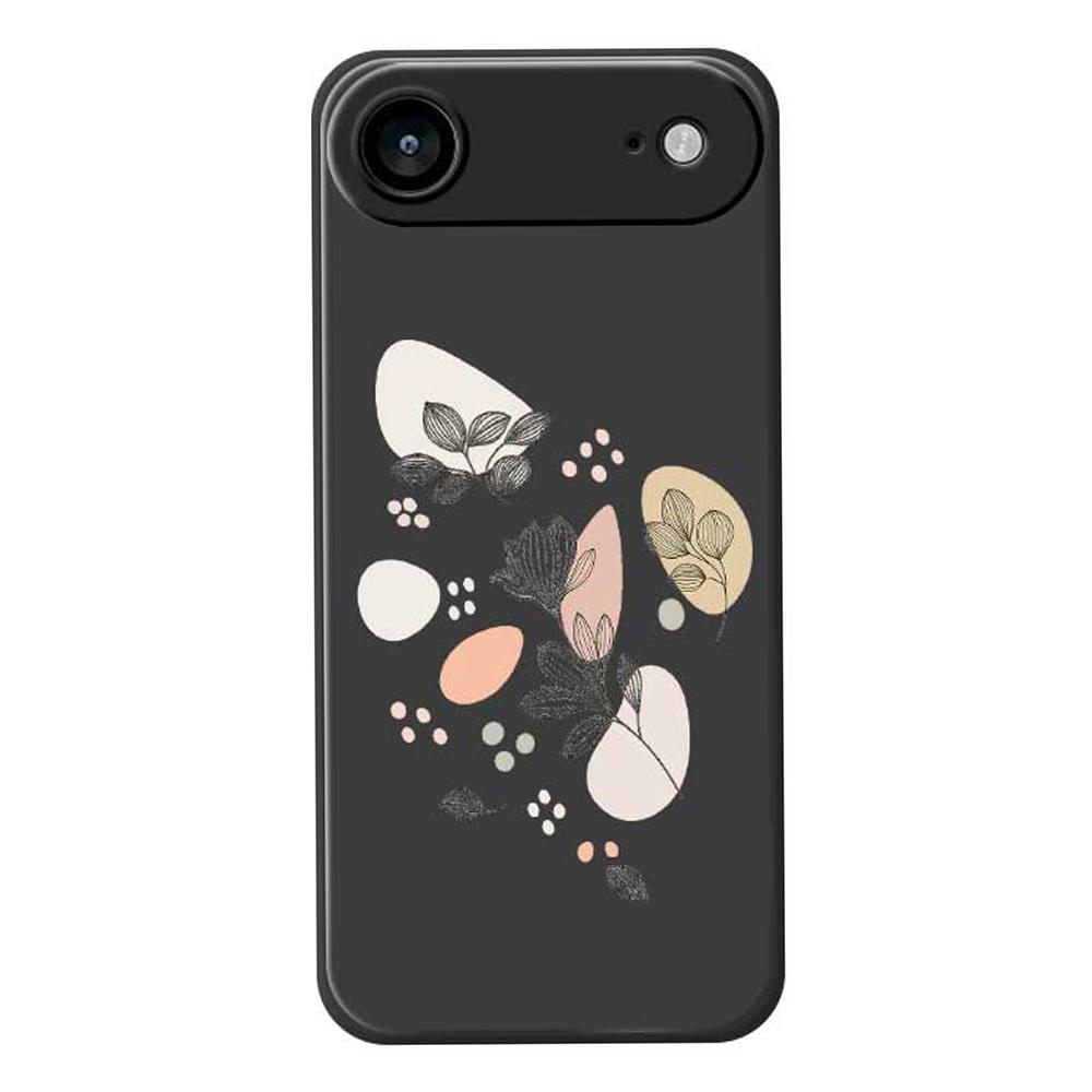 For iPhone 17 Air Case Sketch Leaves Pattern Printing Straight Edge TPU Phone Back Cover