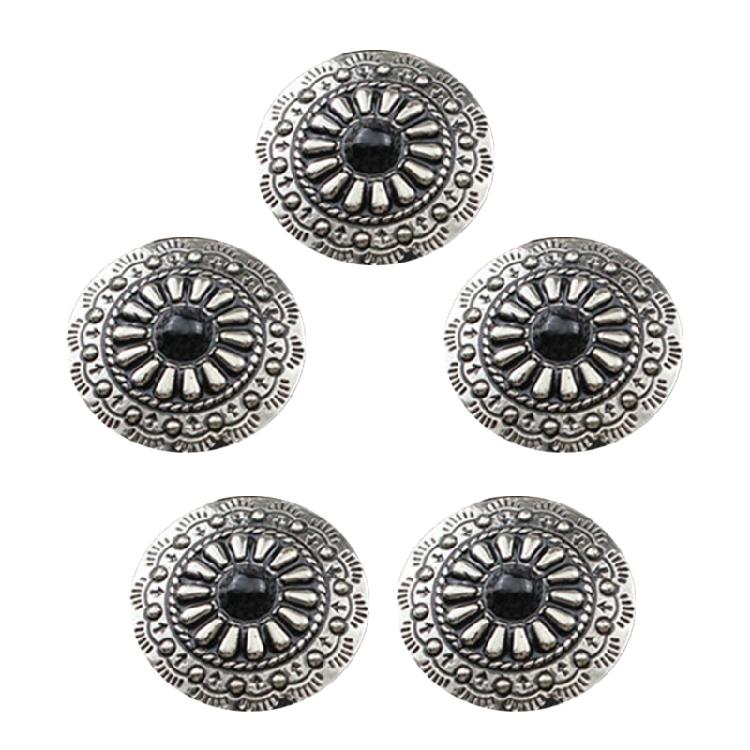 5 Pcs Leather Decorative Buttons Flower Buttons Imitation Turquoise Button for Jewellery Making Clothing Bag Dress