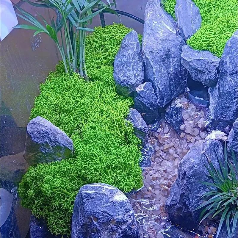 Sztuczne Zielone Rośliny Mech Wiecznego Życia Rękodzieło DIY Trawa Ogród Wystrój Domu Pokoju Mini Krajobraz Sztuczna Trawa 20/40/100g