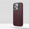 Luxury Business Retro Leather Magnetic Case For 17 Pro Max 16 Plus 15 14 13 MagSafe Alloy Lens Wireless Charging Cover