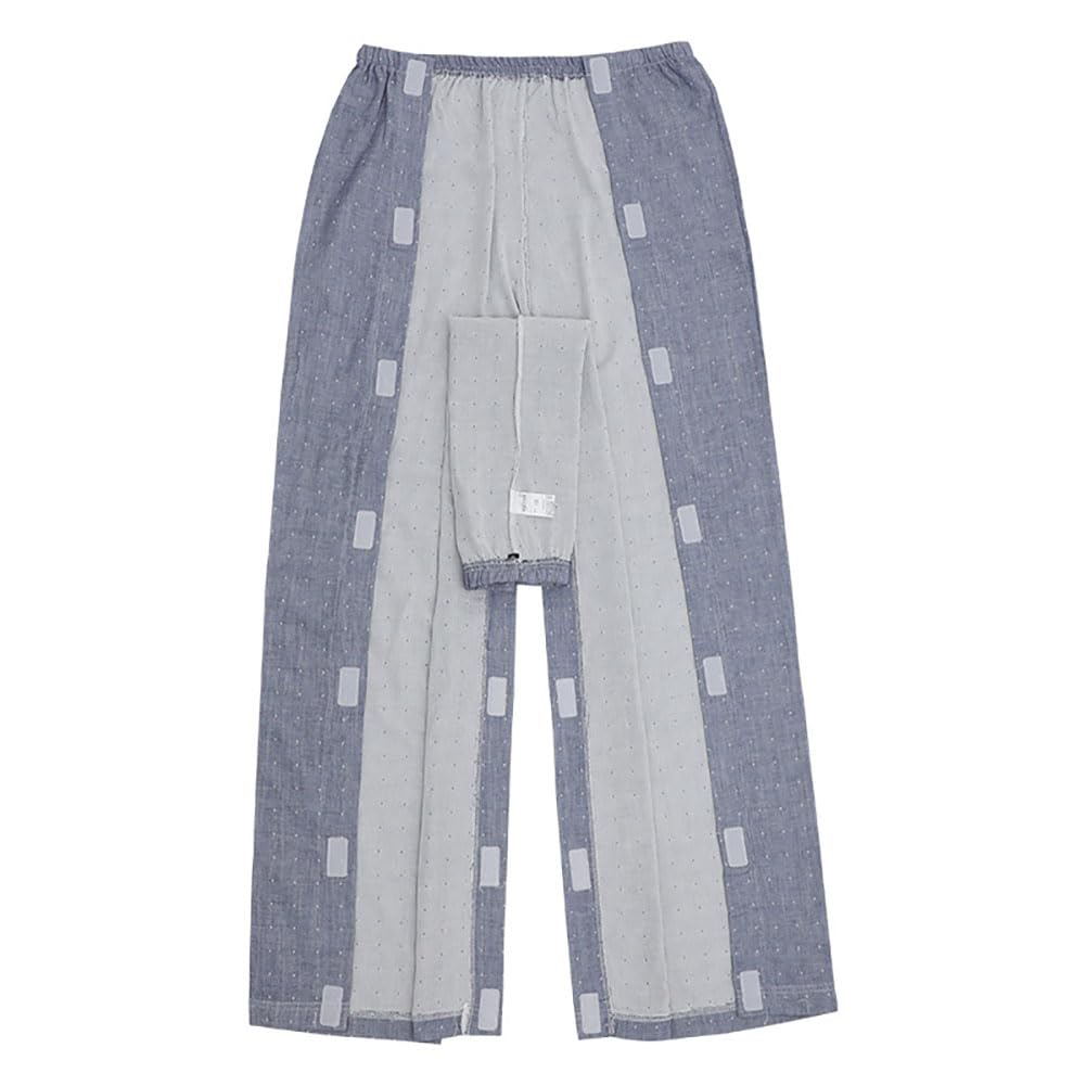 

LAROTSUBA Защитная пижама Больничная Эластичная Мягкая Липучка Полностью сбоку Легкая Смена Подгузника Повседневная Носка (Только брюки), Послеоперационные брюки, Халат, Брюки на липучках, серый