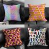 English Letters Fashion Cushion Cover Pillowcase Ultra Soft Skin Friendly Fabric Cloud Like Comfort & Concealed Zipper