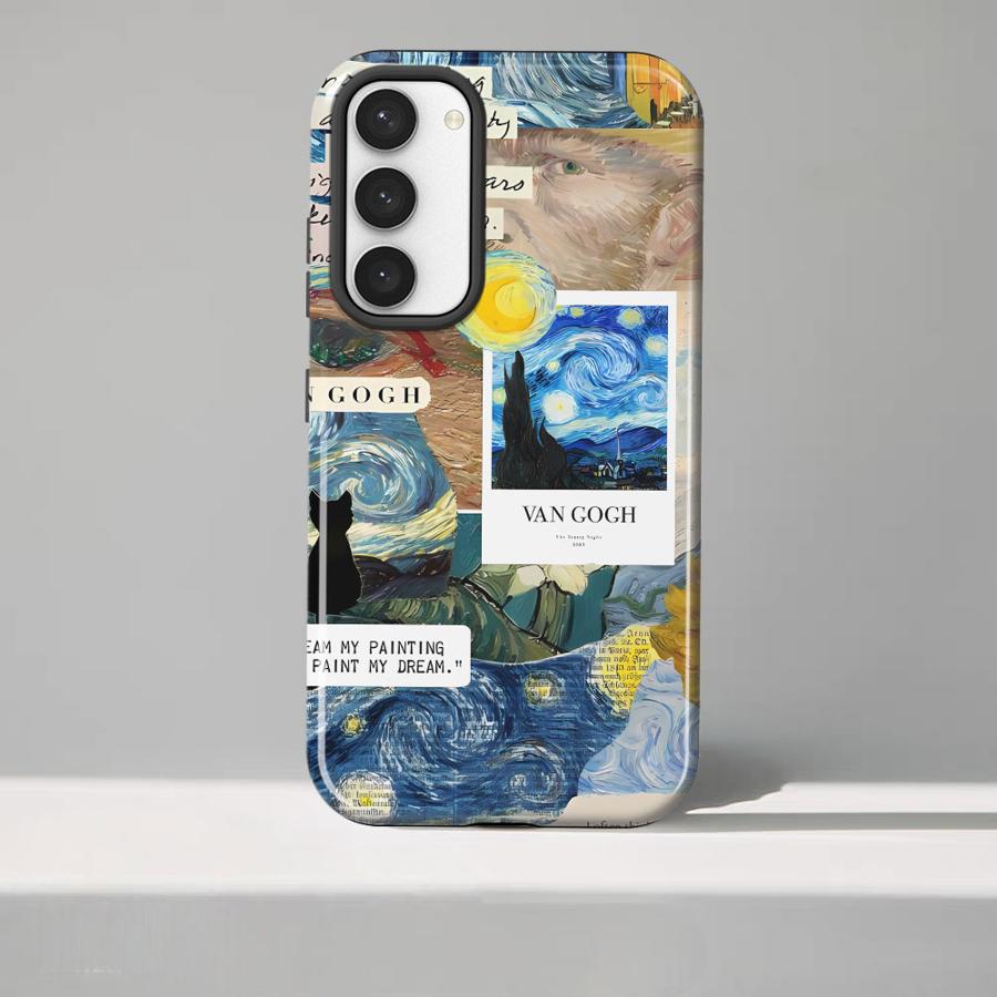 Van Gogh Starry Sunflowers Phone Case for Samsung Galaxy S25 A36 S24 Ultra S23Ultra A56 A26 S20 FE A16 S23 S25Ultra Soft Cover