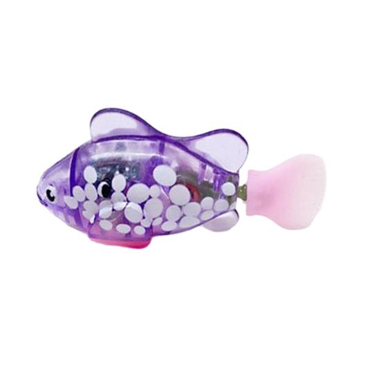 Swimming Fish Toy with LED Light Waterproof Battery Powered Simulation