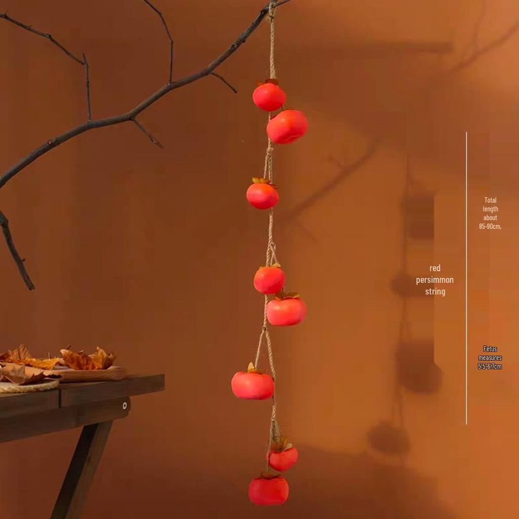 Autumn Harvest Orange Yarn Curtain for Kindergarten Nature Corner Decoration