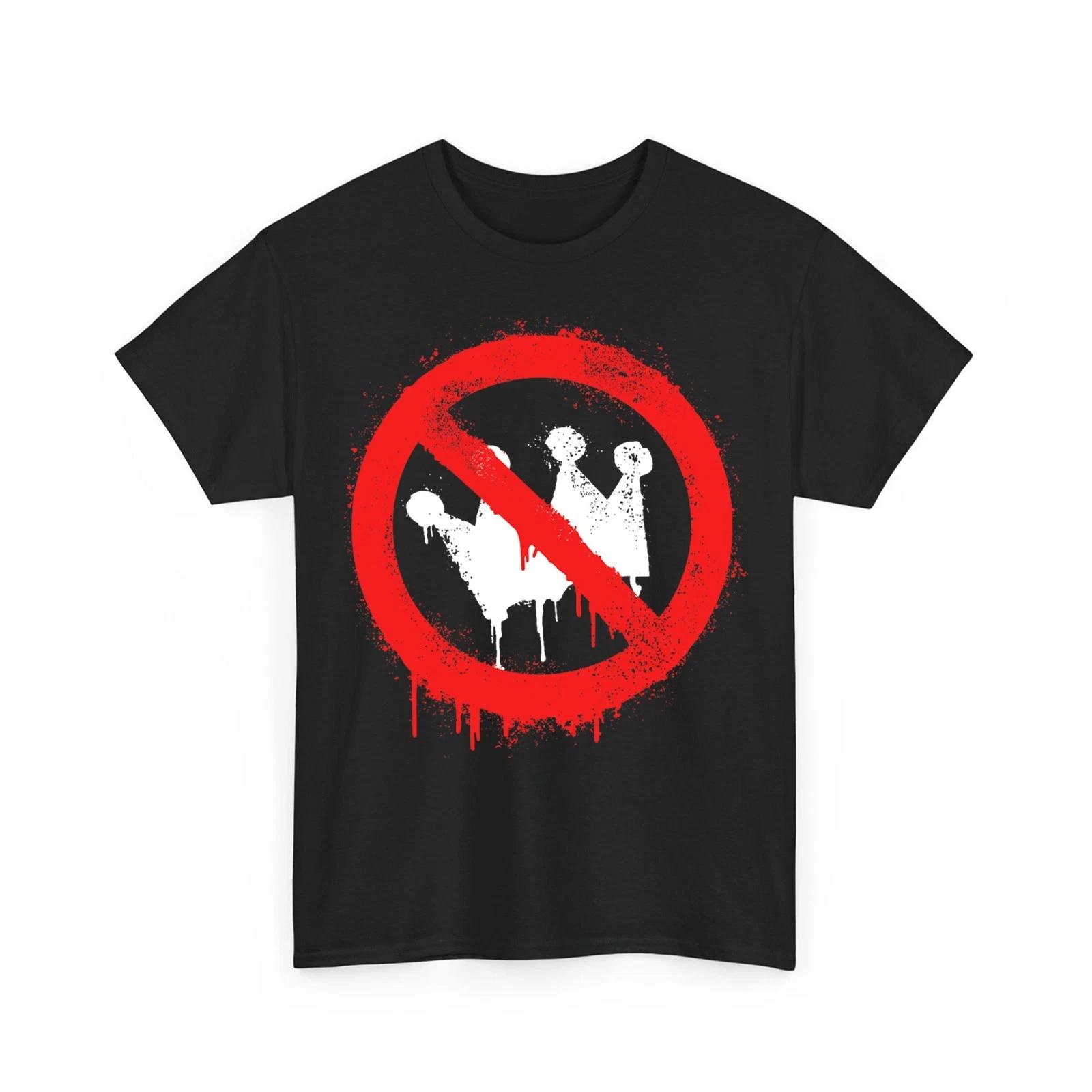 

No Kings Protest Stop Sign Distressed Outfit Unisex 100% Cotton T-shirt Mens Tees Top S