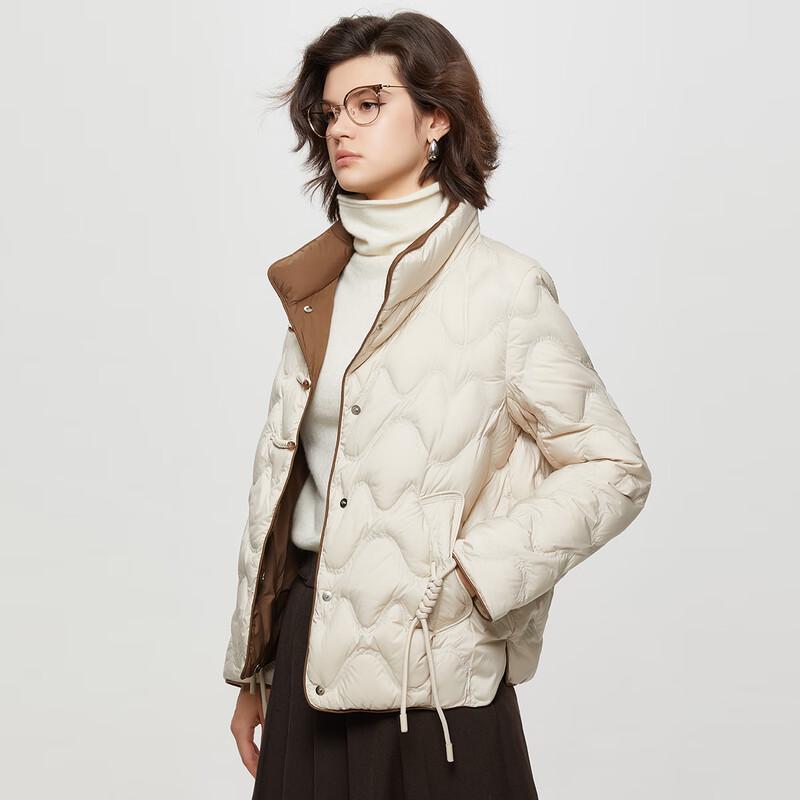 Women's Two-Tone Patchwork Short Down Jacket