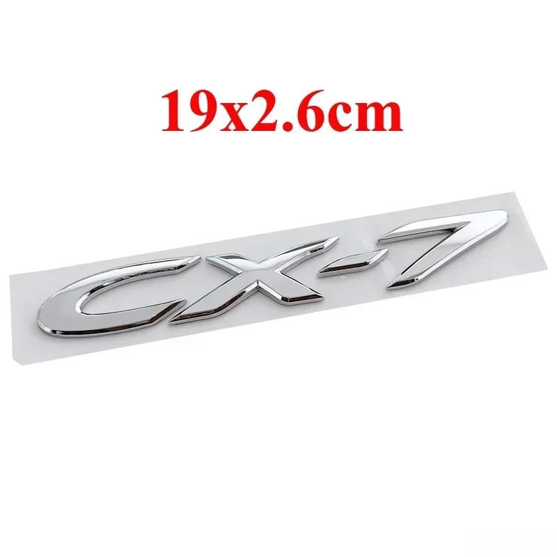Fit for Mazda CX7 CX-7 Car 19cm Front Emblem 14cm Rear Trunk Badge Sticker Plastic Auto Steering Wheel Badge Accessories