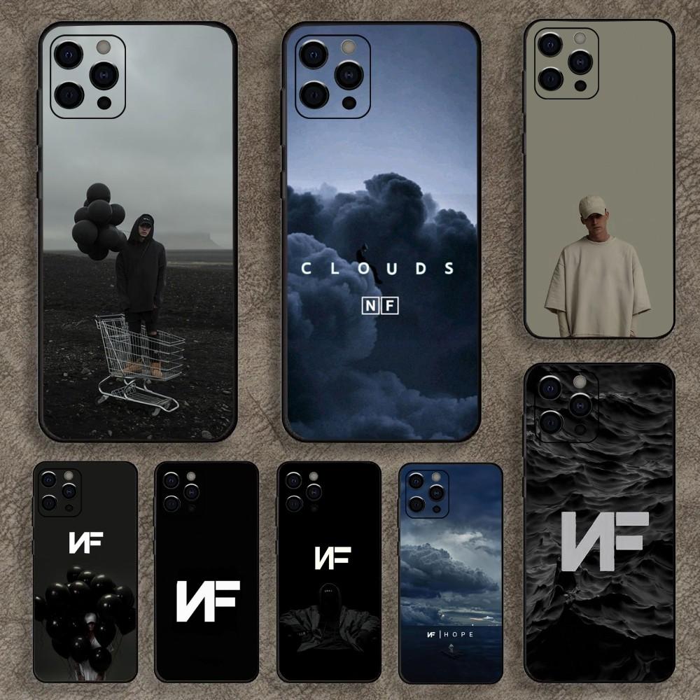 N-NF Rapper Phone Case For Apple iPhone 15,14,13,12,11,Pro,X,XS,Max,XR,Plus,Mini Soft Black Cover