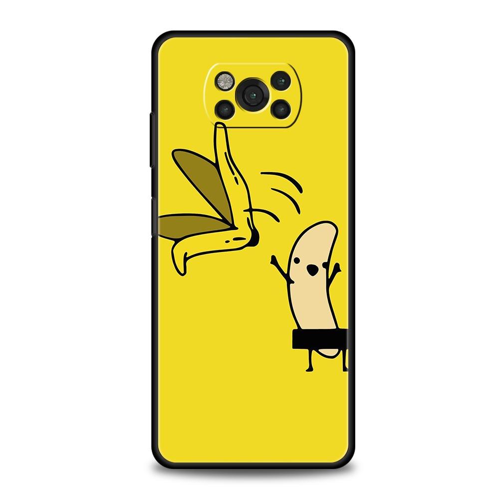 

Funny Bite Apple Banana Phone Case for Xiaomi Poco F7 F6 F5 F4 F3 X6 X5 X4 X3 NFC F7 Ultra M4 C51 C55 GT 5G Soft TPU Cover Capas Poco F6 Pro