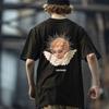 Cute Angel Men Oversized Cotton T-shirts Short Sleeve Hip Hop Tops For Male Fashion Summer Clothing Streetwear O-neck Tees