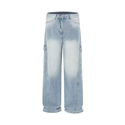 American High Street Jeans Men'S Autumn Trendy Brand Ins Loose Wide Leg Straight Leg Pants Micro Flared Pants