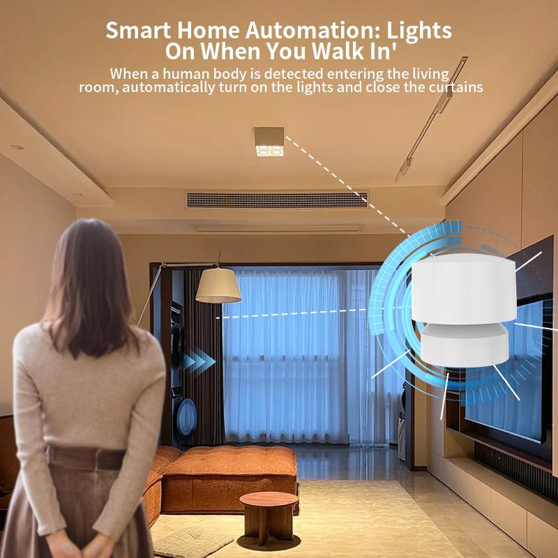 Tuya ZigBee /WIFI 24G MmWave Radar Smart Human Presence Detector Smart Life Motion Sensor Safety Monitor Alexa Google Home Voice