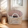 Fabric Pastoral Laundry Storage Bin with Easy Carry Handles Washable Clothes Hamper for Shelves Closet Laundry Home Office Decor