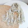 100% linen elegant printed spring/summer/autumn thin neck protection and sun protection women's scarf