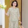 New Chinese Style Mom's Summer Chiffon Two-Piece Set