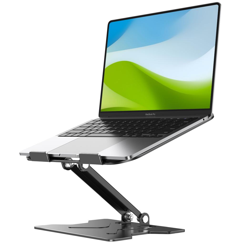 JCZT Laptop Stand Tablet PC Stand with Adjustable Height and Improves Relieves Back Ideal for Working from Zoom Lightweight Metal Fits Macbook Macbook