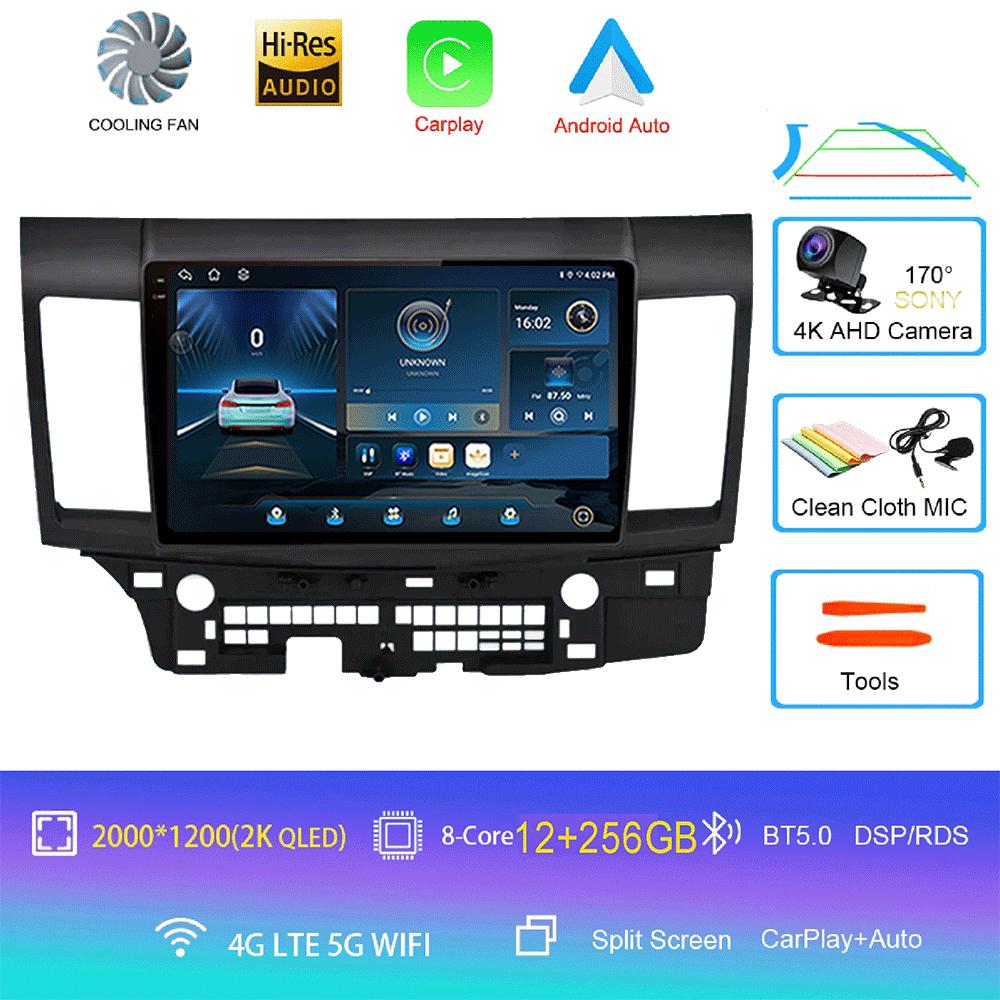 Android 14 For Mitsubishi Lancer 10 CY 2007-2012 10Inch Car Radio Stereo Audio GPS Player Carplay Auto Screen WIFI+4G