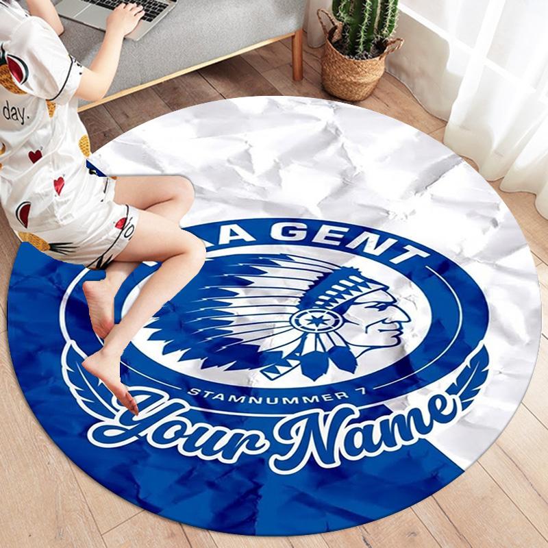 Chief S Pride Custom Name Round Area Rug Carpet Rug For Living Room Bedroom Sofa Playroom Decor Nonslip Floor Mat