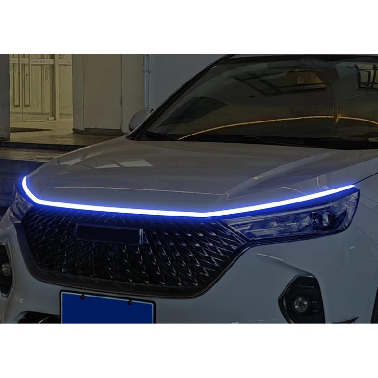 Sequential Scan Led Car Hood Lights 12V Headlight Strip Car Decorative Atmosphere Lamp DRL Auto Daytime Running Light Universal
