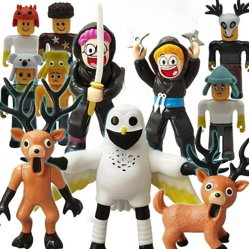 Nuevo 99 Noches en el Bosque Figuras Juguete Modelo PVC Decoración de Escritorio Figura Búho Ciervo 99 Noches en el Bosque Figura Plástico Regalo para Niño