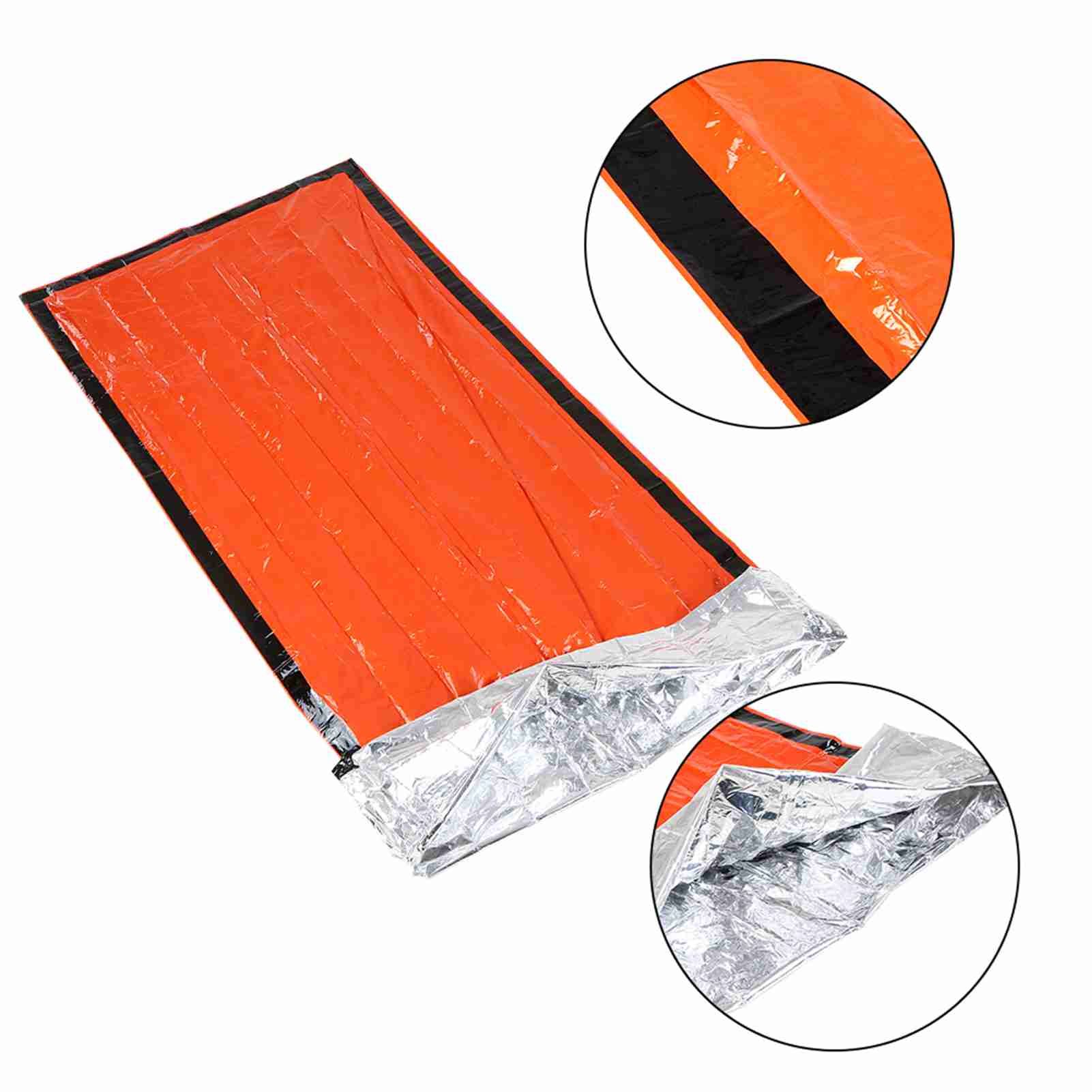 

Emergency Sleeping Bag, PE Aluminized Survival Sleeping Bag Keeps Warmth Crampons Bag for Camping Hiking Bag
