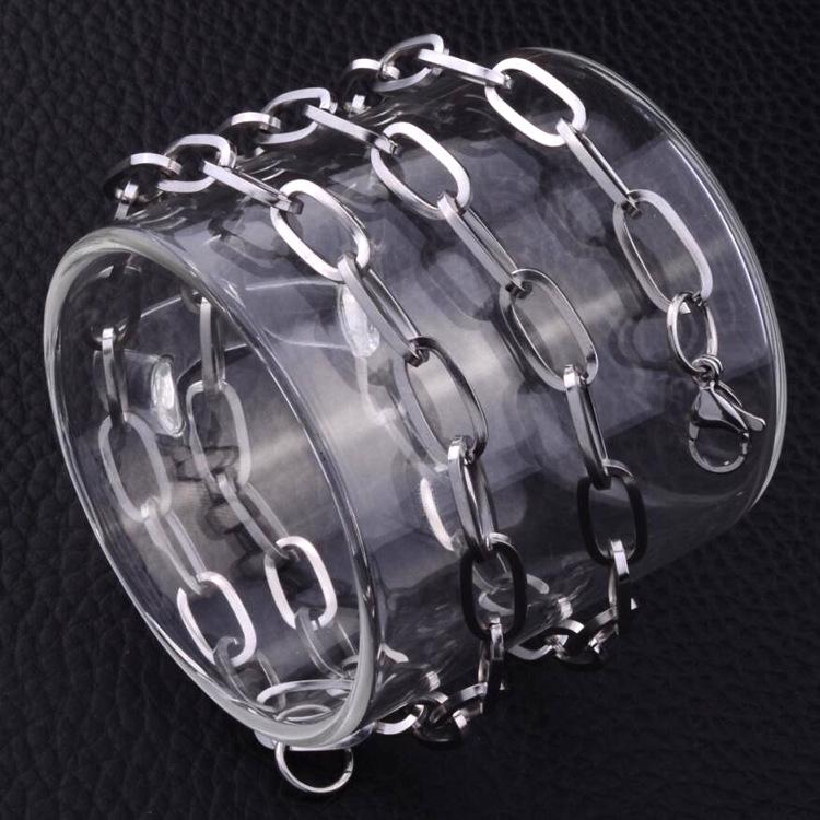 Men's Six-Sided Polished Cuban Titanium Steel Necklace