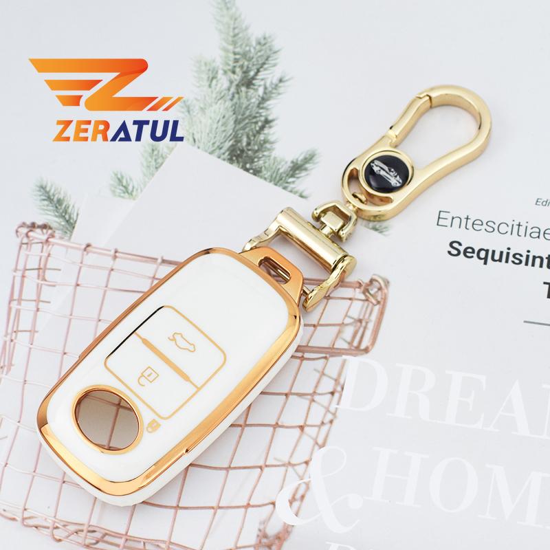 For Toyota Yaris Ativ Raize Veloz Avanza Rush Perodua Daihatsu Malaysia 3Buttons Smart Remote Car Key Case Cover Accessories