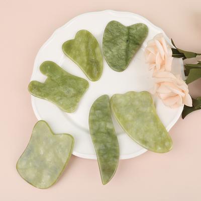 Natural Gua Sha Stone, Rose Quartz Jade Heart Shaped Face Massage Board Skincare Tool
