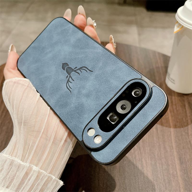 Luxury Faux Leather Case For Google Pixel 10 9 8 7 Pro XL A 9A 9 Pro For Pixel 7 8 9 10 Pro XL A 9A 8A 7A Deer head Phone Cover