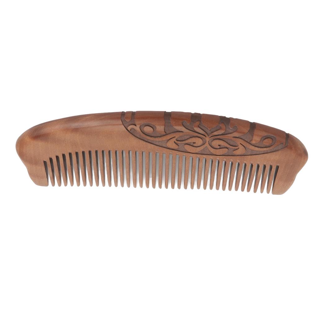 Wooden Hair Comb Fine Tooth Easy Detangling Scalp Massage Sandalwood Comb for All Hair Styles