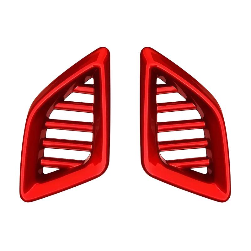 Honda Accord 18th Gen Red Interior Trim Kit: Gear Shift Frame, Armrest, Air Vent, Gear Knob, Steering Wheel.