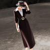 Elegant Sleeveless Shirt & V-neck Dress Two-Piece Set