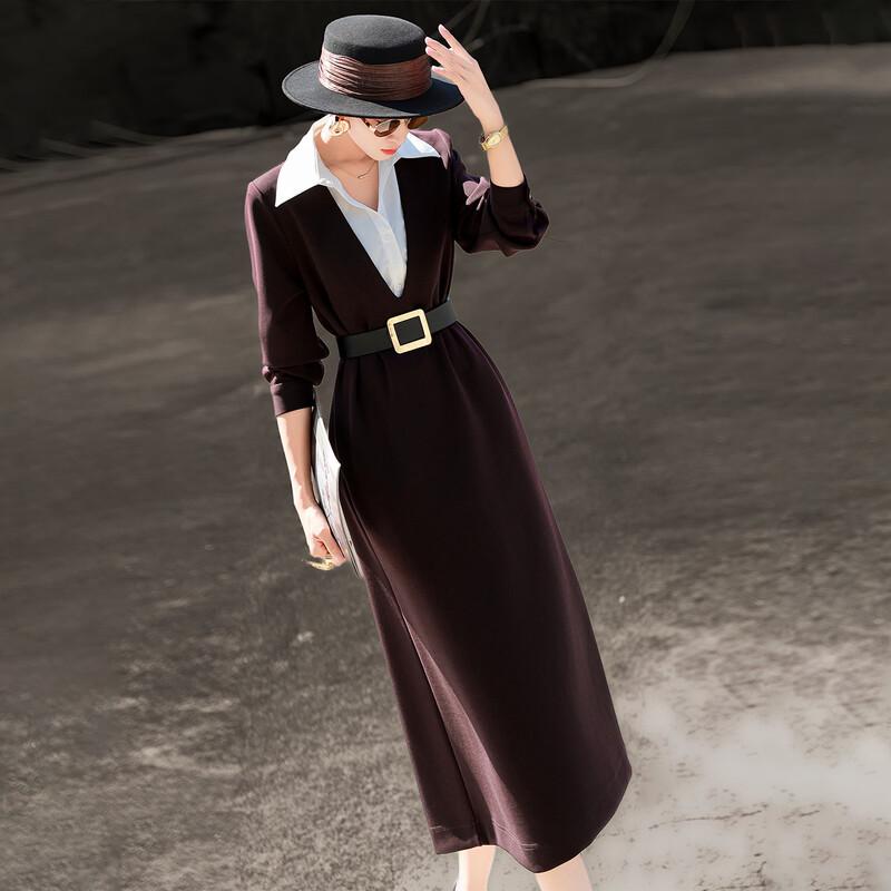 Elegant Sleeveless Shirt & V-neck Dress Two-Piece Set