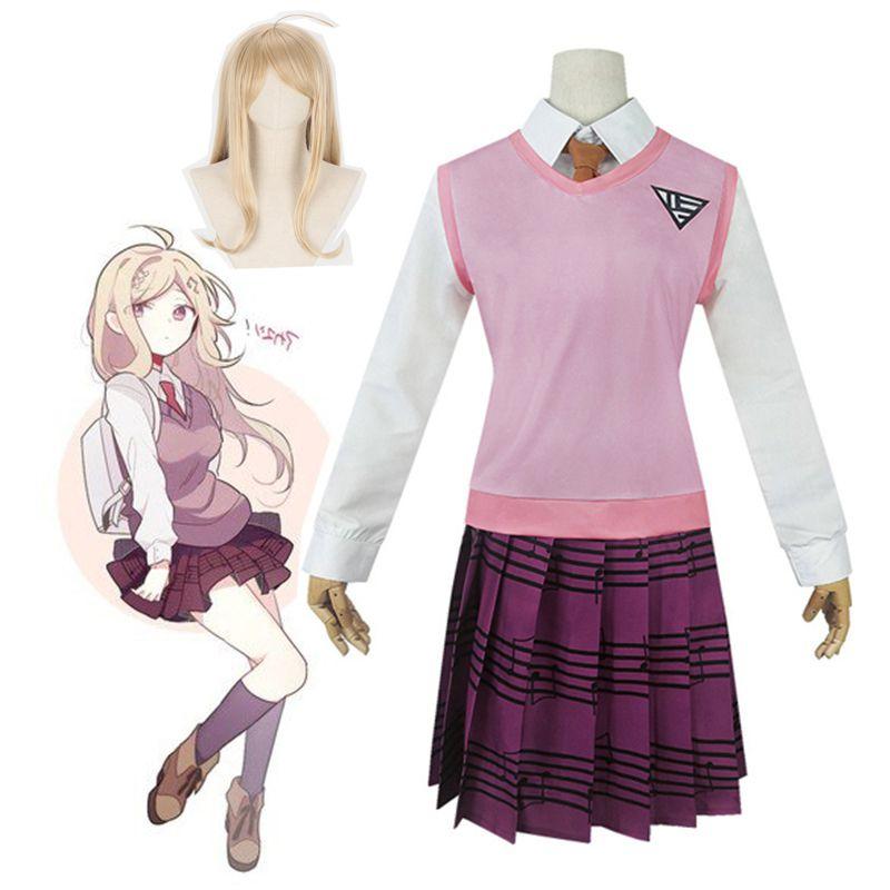 Danganronpa V3 Akamatsu Kaede Cosplay Costume Full Set Exquisite Uniform Design