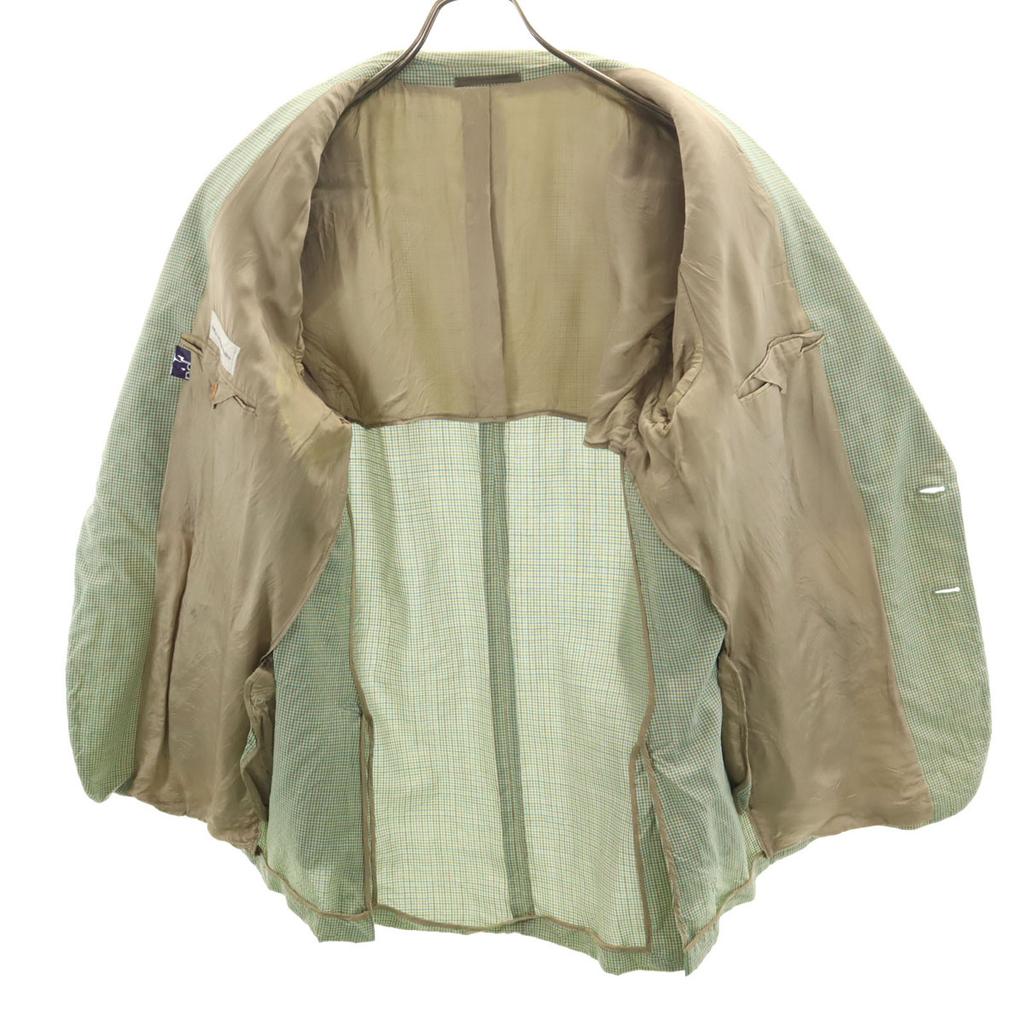mila schon uomo Check Pattern tailored jacket 52 Yellowish green Men's Used