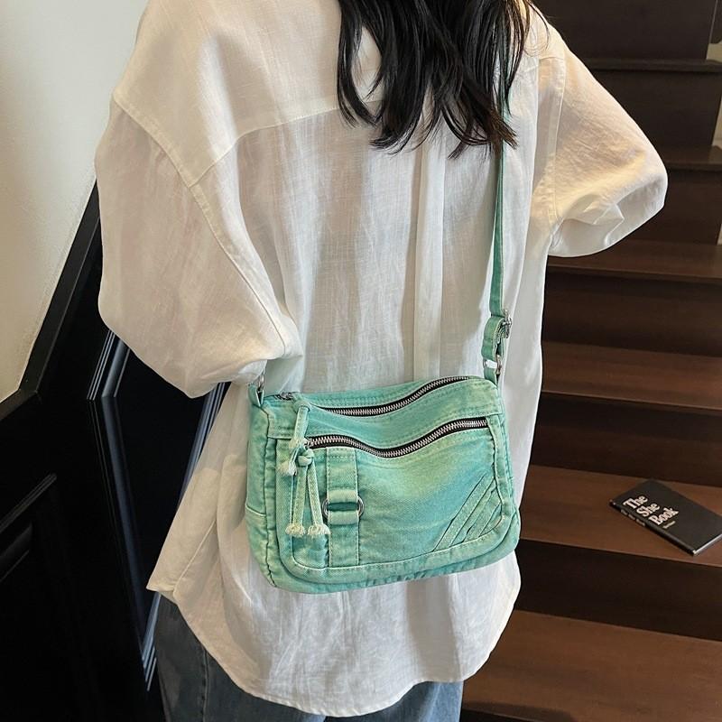 Solid Fashion Color Multi Pocket Women Casual Single Shoulder Crossbody Bag