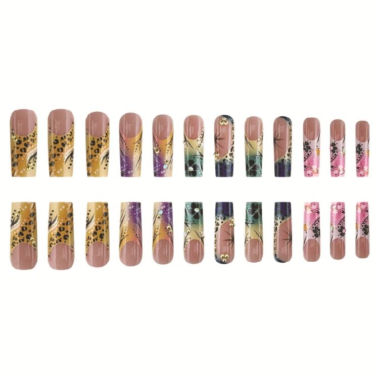 Puntas de Uñas Stiletto Pegamento para Uñas Postizas Palillo para Uñas Uñas Adhesivas Uñas a Presión Uña Artificial Falsa para Regalos de Mujeres y Niñas