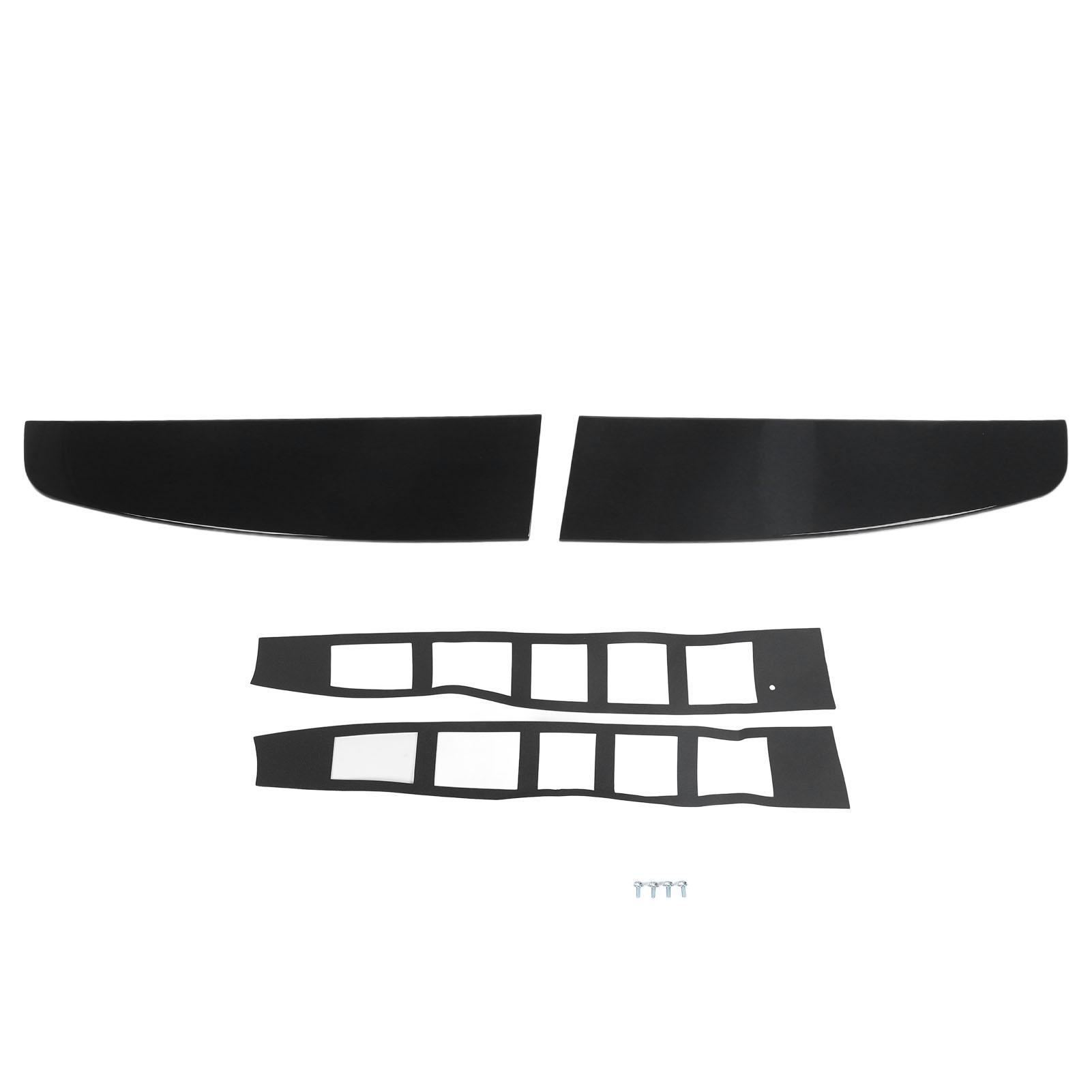 Neoglint Unisex Black Rear Twin Barn Door Roof Spoiler Glossy Improve Aerodynamics Sporty Style For Transit Custom 2012 To 2018