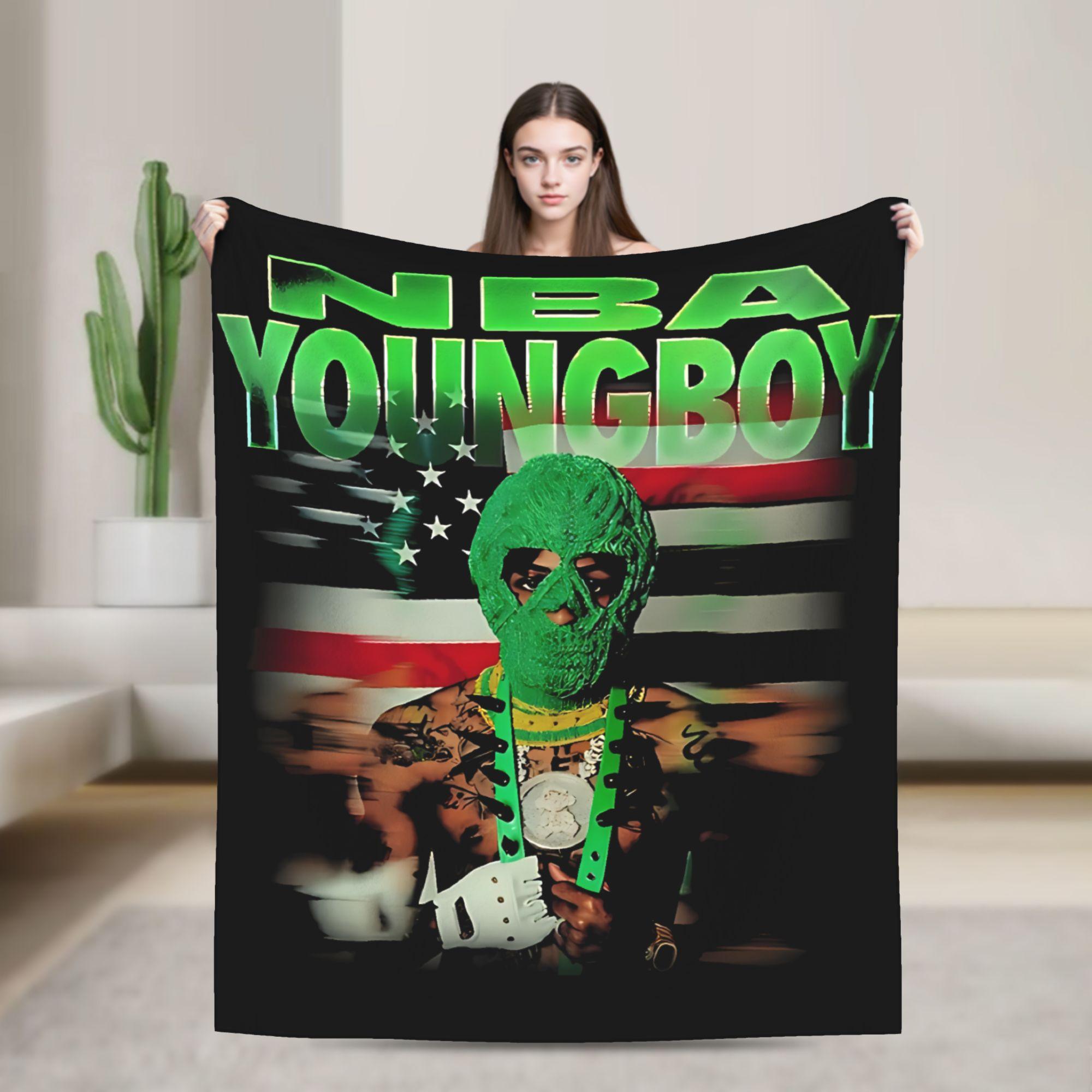 Warm Soft Blanket Picnic YoungBoy Never Broke Again Throw Blanket  Flannel Bedspread For Living Room Fluffy Sofa Bed Cover 30x40in