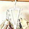 Over Door Hanger Organizer 1/2 Pack White V-Shaped 12 Hooks 360° Rotation for Small Space Clothes Storage