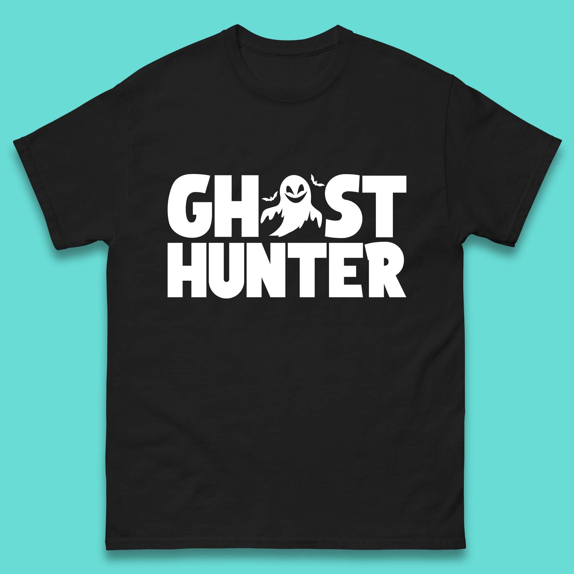 Ghost Hunter Halloween Haunted Ghostbusters Paranormal Investigator Mens Tee Top 4XL